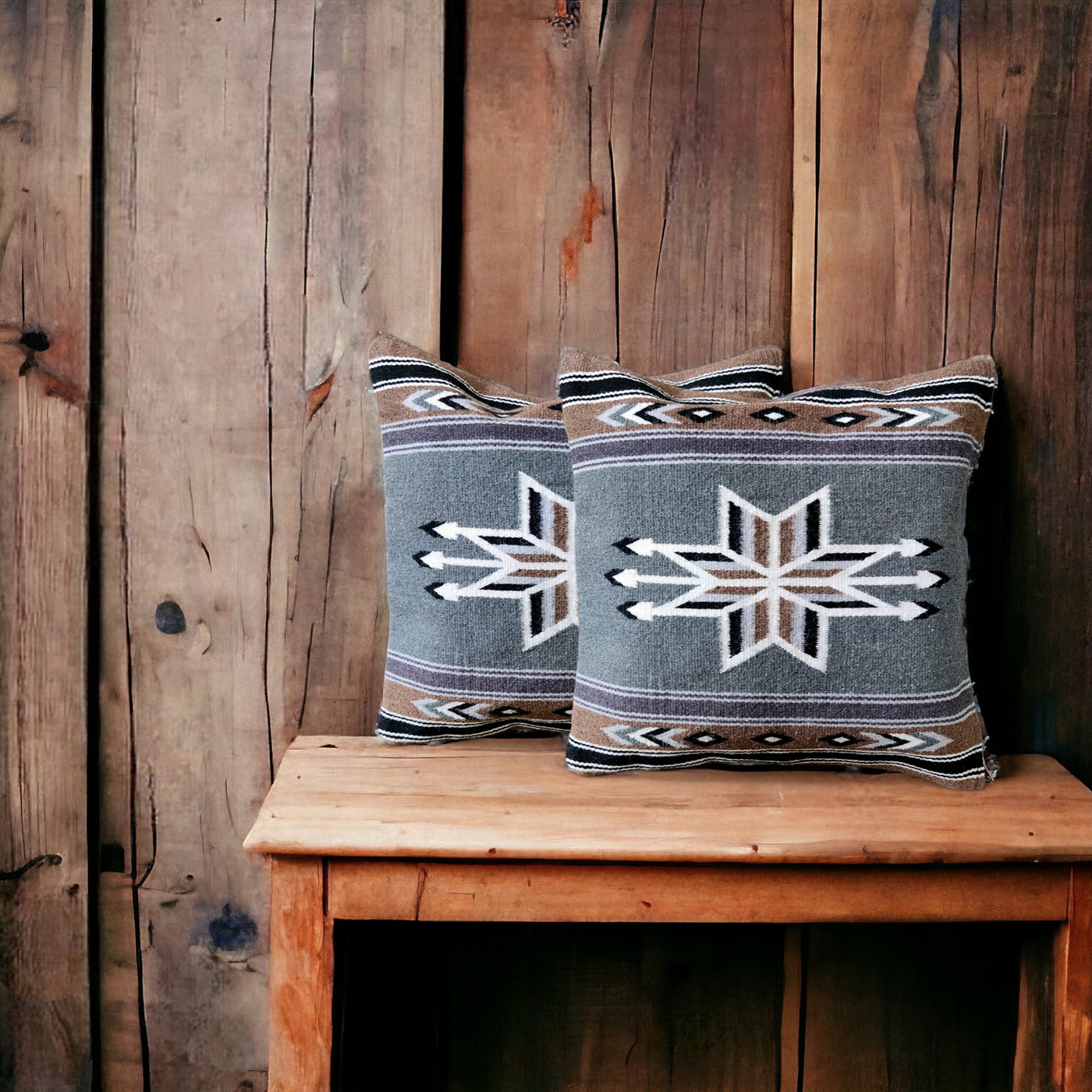 20 X 20 Handwoven Wool Southwestern Pillows - Western Pillow Covers