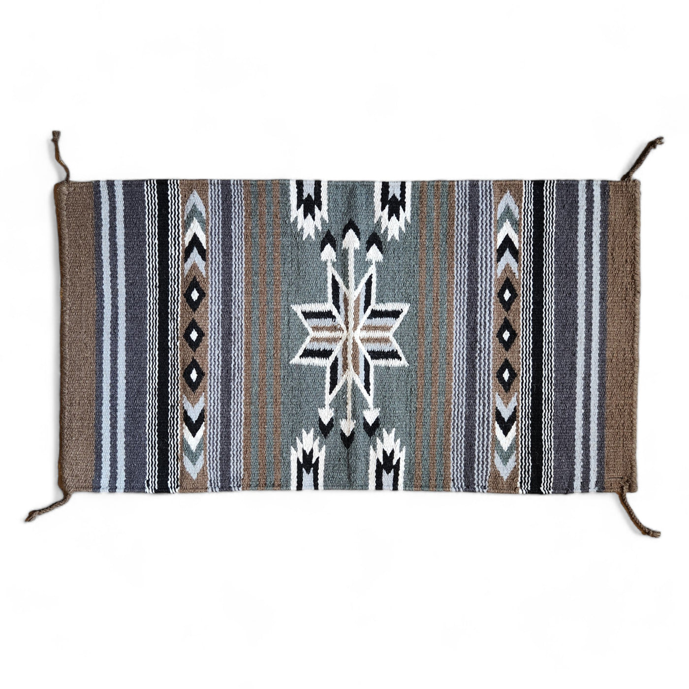 20" X 40" Handwoven Wool Southwestern Rug The Tia Accent Rug