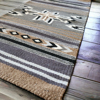 20" X 40" Handwoven Wool Southwestern Rug The Tia Accent Rug - Ranch Junkie Mercantile LLC 