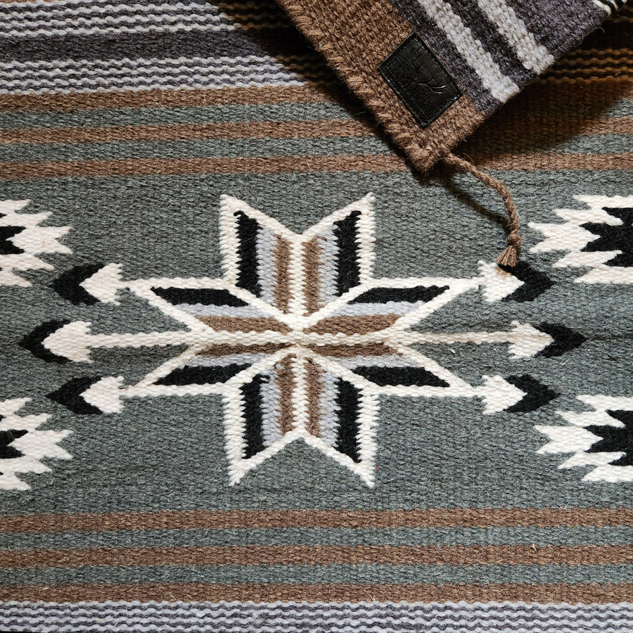 20" X 40" Handwoven Wool Southwestern Rug The Tia Accent Rug