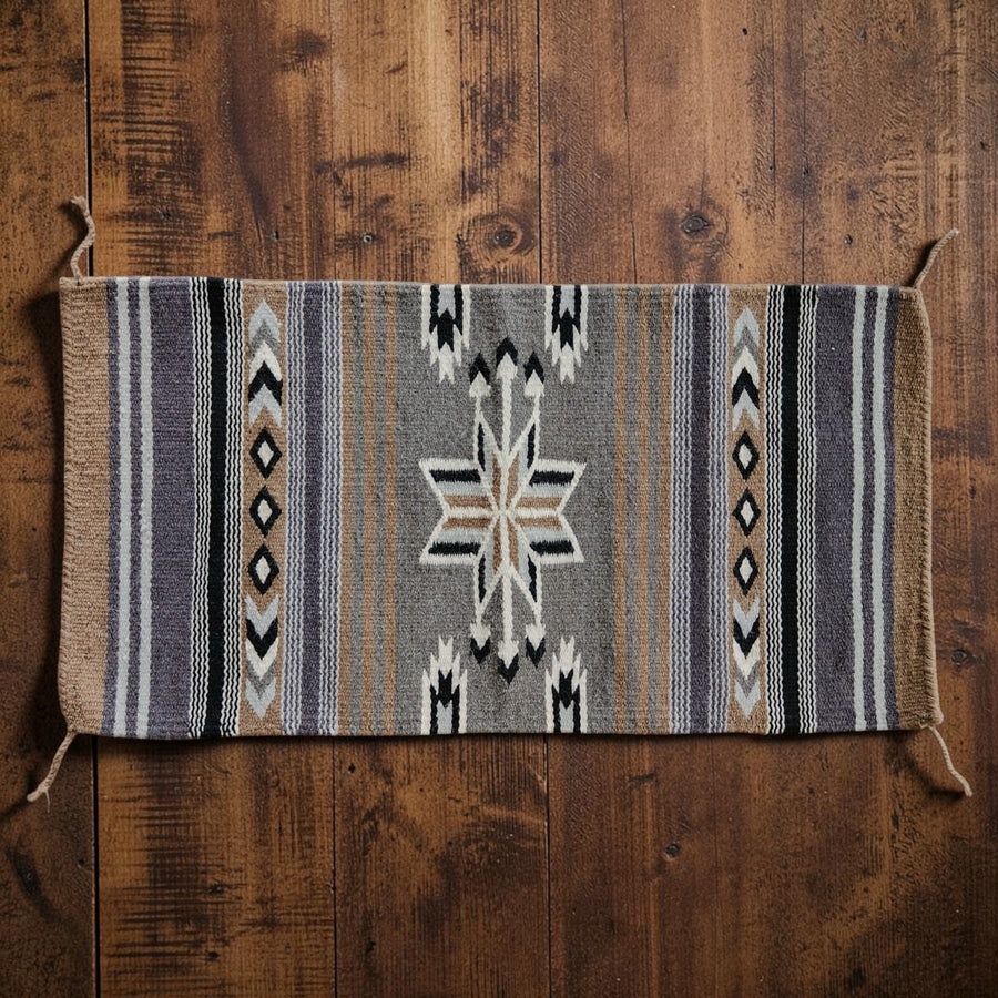 20" X 40" Handwoven Wool Southwestern Rug The Tia Accent Rug - Ranch Junkie LLC 