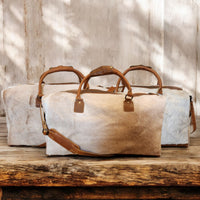 Genuine Cowhide Duffel Bag The Highlands Saddle Large Cowhide Duffel - Ranch Junkie Mercantile LLC 