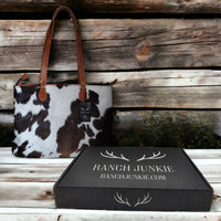 Genuine Cowhide Large Tote Highlands Black Cowhide Tote