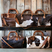 Saddle Large Genuine Cowhide Weekender Highlands Cowhide Duffel