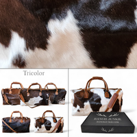 Genuine Cowhide Duffel Bag The Highlands Saddle Large Cowhide Duffel - Ranch Junkie Mercantile LLC 