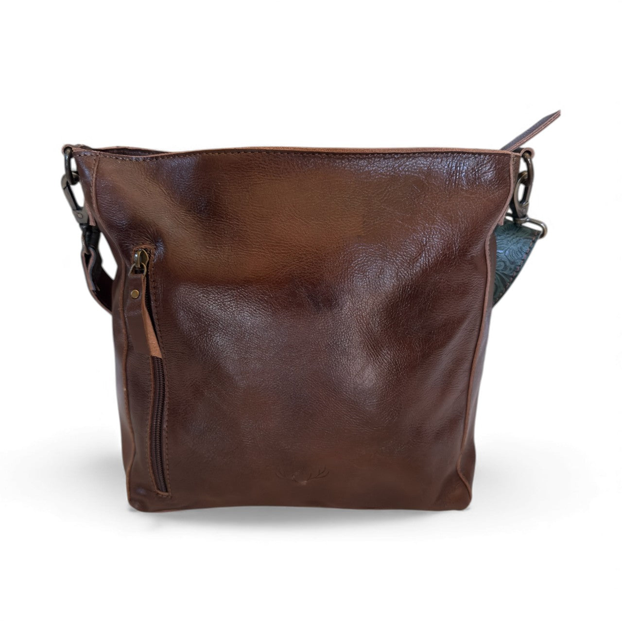 Rancho Genuine Leather Bucket Purse w/ Tooled Leather Strap - Ranch Junkie Mercantile LLC 