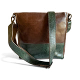 The Rancho Genuine Leather Bucket Purse with Turquoise Embossed Belt Strap - Ranch Junkie Mercantile LLC 
