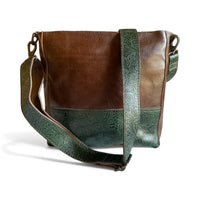 The Rancho Genuine Leather Bucket Purse with Turquoise Embossed Belt Strap - Ranch Junkie Mercantile LLC 