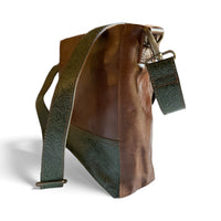 The Rancho Genuine Leather Bucket Purse with Turquoise Embossed Belt Strap - Ranch Junkie Mercantile LLC 