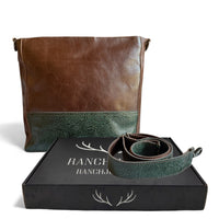 The Rancho Genuine Leather Bucket Purse with Turquoise Embossed Belt Strap - Ranch Junkie Mercantile LLC 