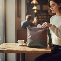 The Rancho Genuine Leather Bucket Purse with Turquoise Embossed Belt Strap - Ranch Junkie Mercantile LLC 