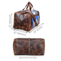 Bundle Deal Dakota Southwestern Leather Aztec Weekender Duffel Bag + Large Boho Tote - Ranch Junkie Mercantile LLC 