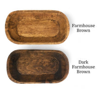 19"-22" Long Decorative Wood Dough Bowl - The Weston Dough Bowl - Ranch Junkie Mercantile LLC 