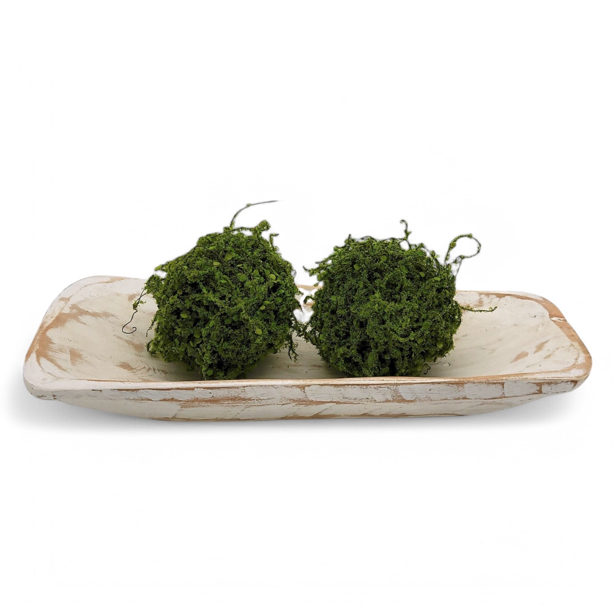 2 Color Options- 17"-20.5" Baguette Dough Bowl, The Barren Decorative Bowl, Table Center Piece Farmhouse Brown Or Rustic White - Ranch Junkie Mercantile LLC 