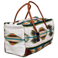 Bundle Deal Aspen Boho Aztec Saddle Blanket Large Weekender Southwestern Duffel Bag + Aspen Canteen Crossbody - Ranch Junkie Mercantile LLC 