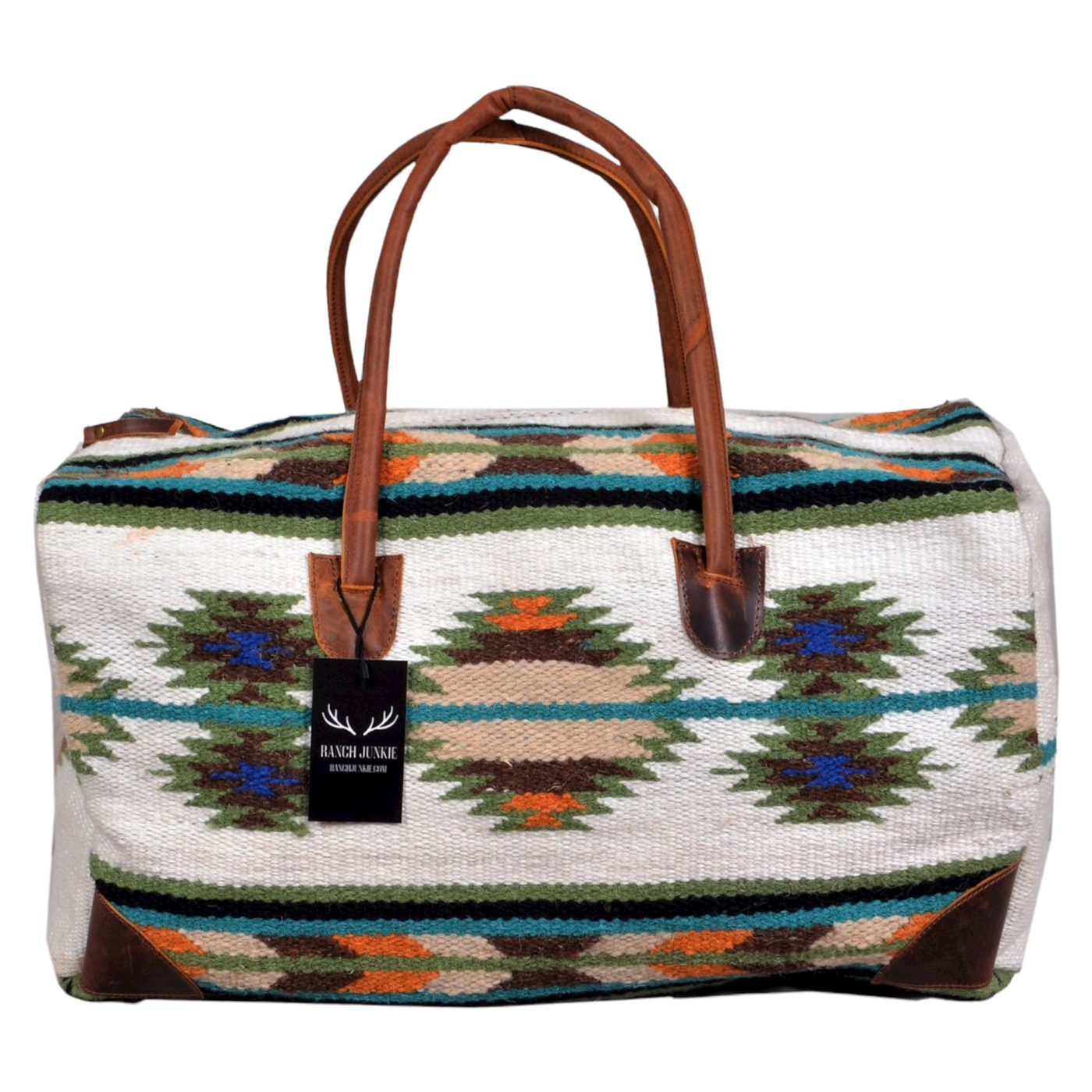 Bundle Deal Aspen Boho Aztec Saddle Blanket Large Weekender Southwestern Duffel Bag + Aspen Canteen Crossbody - Ranch Junkie Mercantile LLC 