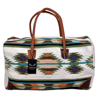 Bundle Deal Aspen Boho Aztec Saddle Blanket Large Weekender Southwestern Duffel Bag + Aspen Canteen Crossbody - Ranch Junkie Mercantile LLC 