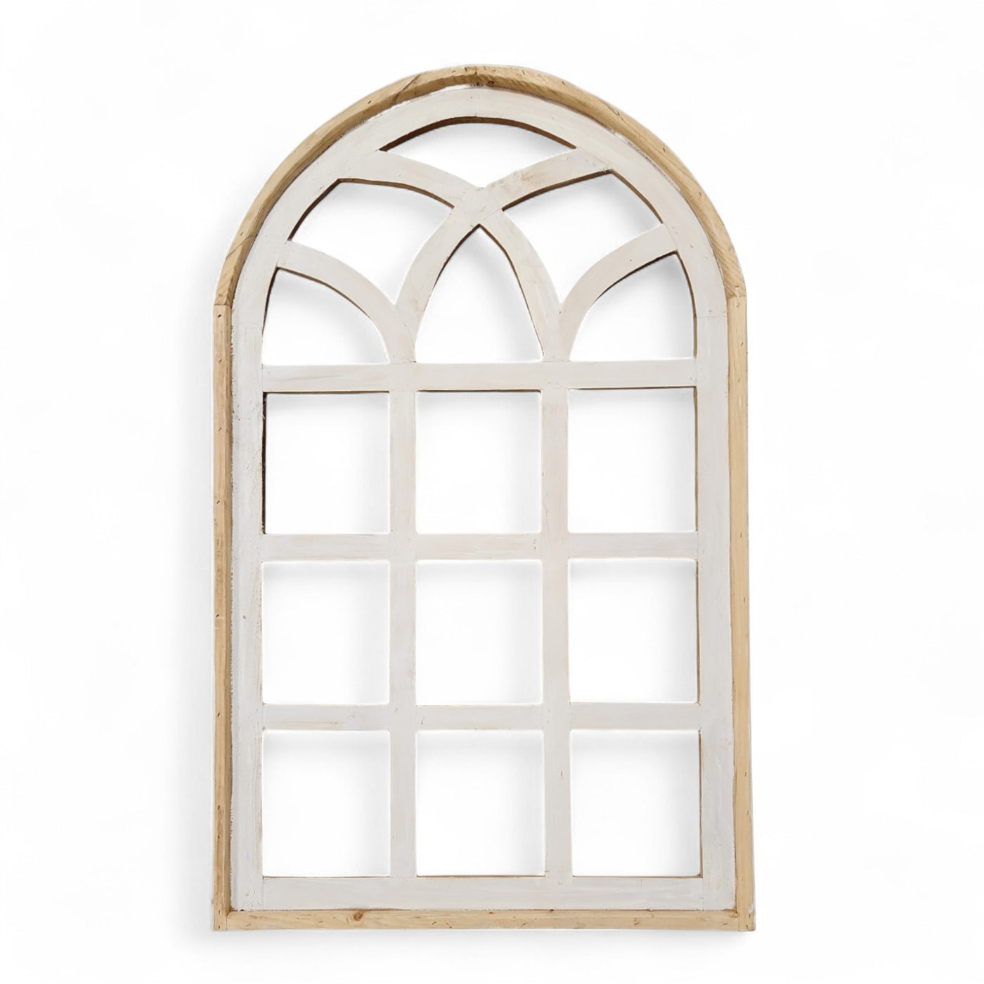 Farmhouse Wall Decor Window Arch - The Paradise Fields Large Wood Window Frame 2 Sizes 44" and 48" - Ranch Junkie Mercantile LLC 