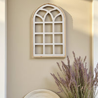 Farmhouse Wall Decor Window Arch - The Paradise Fields Large Wood Window Frame 2 Sizes 44" and 48" - Ranch Junkie Mercantile LLC 