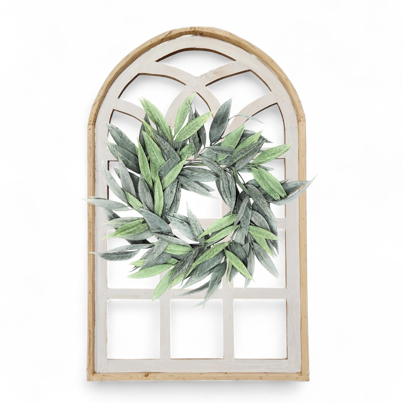 Farmhouse Wall Decor Window Arch - The Paradise Fields Large Wood Window Frame 2 Sizes 44" and 48" - Ranch Junkie Mercantile LLC 