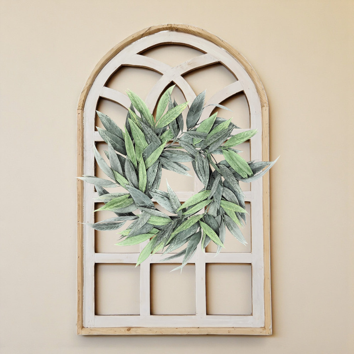 Farmhouse Wall Decor Window Arch - The Paradise Fields Large Wood Window Frame 2 Sizes 44" and 48" - Ranch Junkie Mercantile LLC 