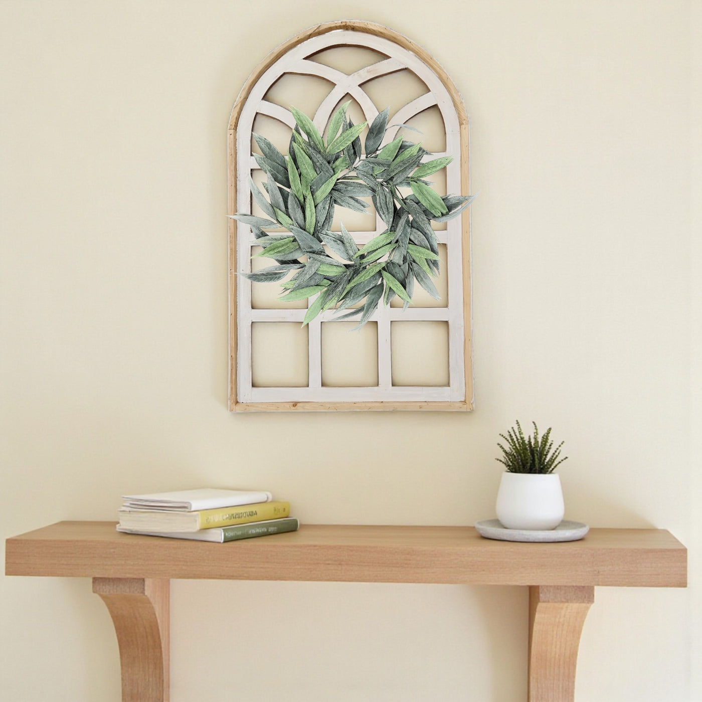 Farmhouse Wall Decor Window Arch - The Paradise Fields Large Wood Window Frame 2 Sizes 44" and 48" - Ranch Junkie Mercantile LLC 