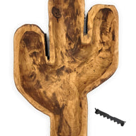 Large Wood Cactus Dough Bowl Or Wall Hanging - Ranch Junkie Mercantile LLC