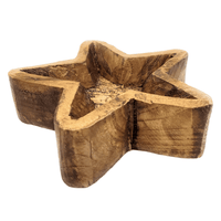 Mini Wood Star Dough Bowl - Wood Star Bowl - Ranch Junkie Mercantile LLC