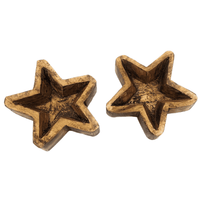 Mini Wood Star Dough Bowl - Wood Star Bowl - Ranch Junkie Mercantile LLC