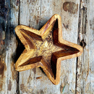 Mini Wood Star Dough Bowl - Wood Star Bowl - Ranch Junkie Mercantile LLC