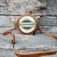 Aspen Saddle Canteen Crossbody Bag Saddle Blanket Crossbody Purse - Ranch Junkie Mercantile LLC