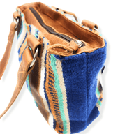 Dakota Southwestern Handwoven Wool Leather Boho Tote Western Handbag - Ranch Junkie Mercantile LLC