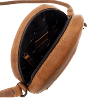 The Highlands Genuine Cowhide Saddle Canteen Crossbody Purse - Ranch Junkie Mercantile LLC