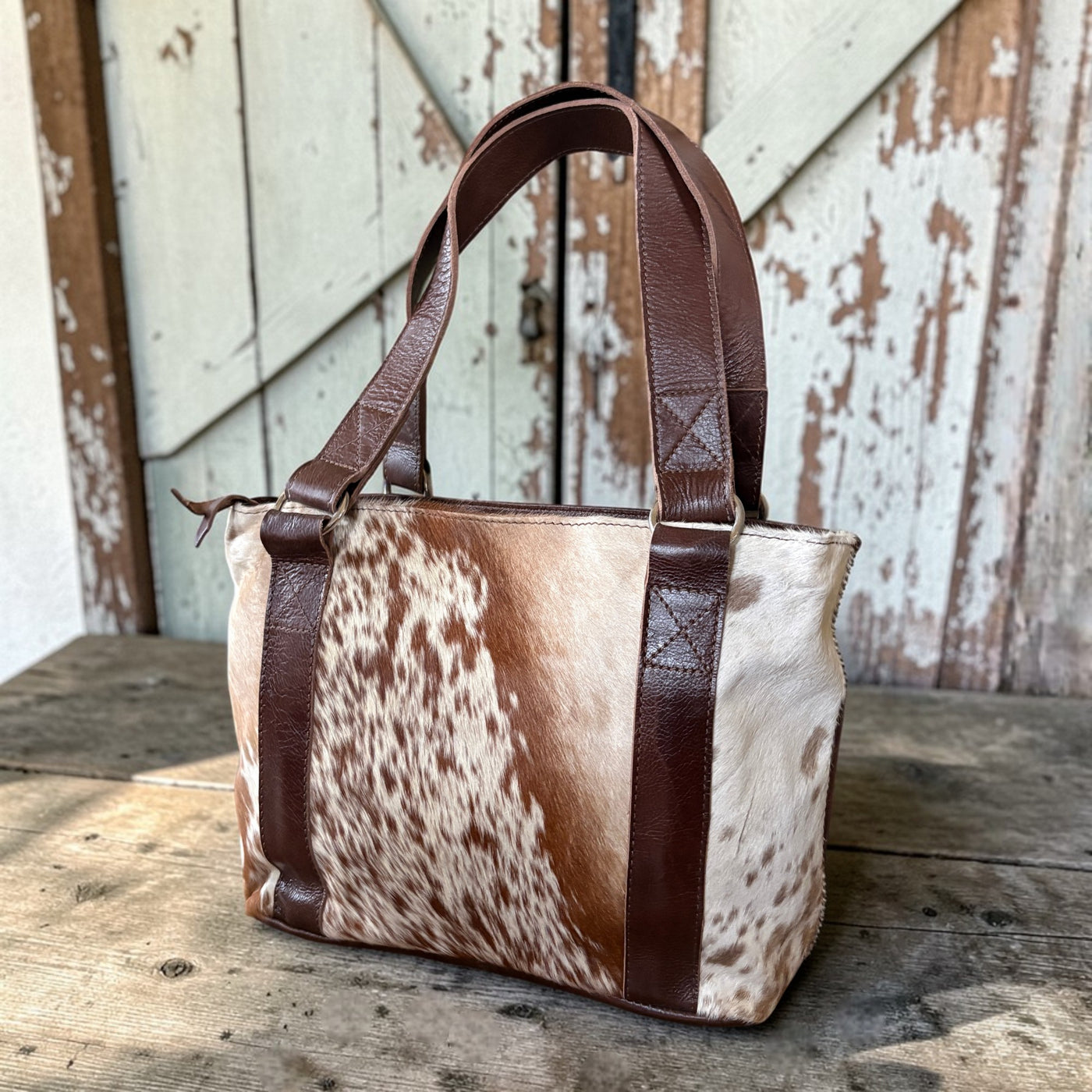 Sample Sale Highlands Genuine Cowhide Tote Handbag Purse #1 - Ranch Junkie LLC 