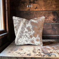Sample Sale 18x18 Genuine Cowhide Pillow Covers Double Sided Highlands Cowhide Pillow - Ranch Junkie LLC 