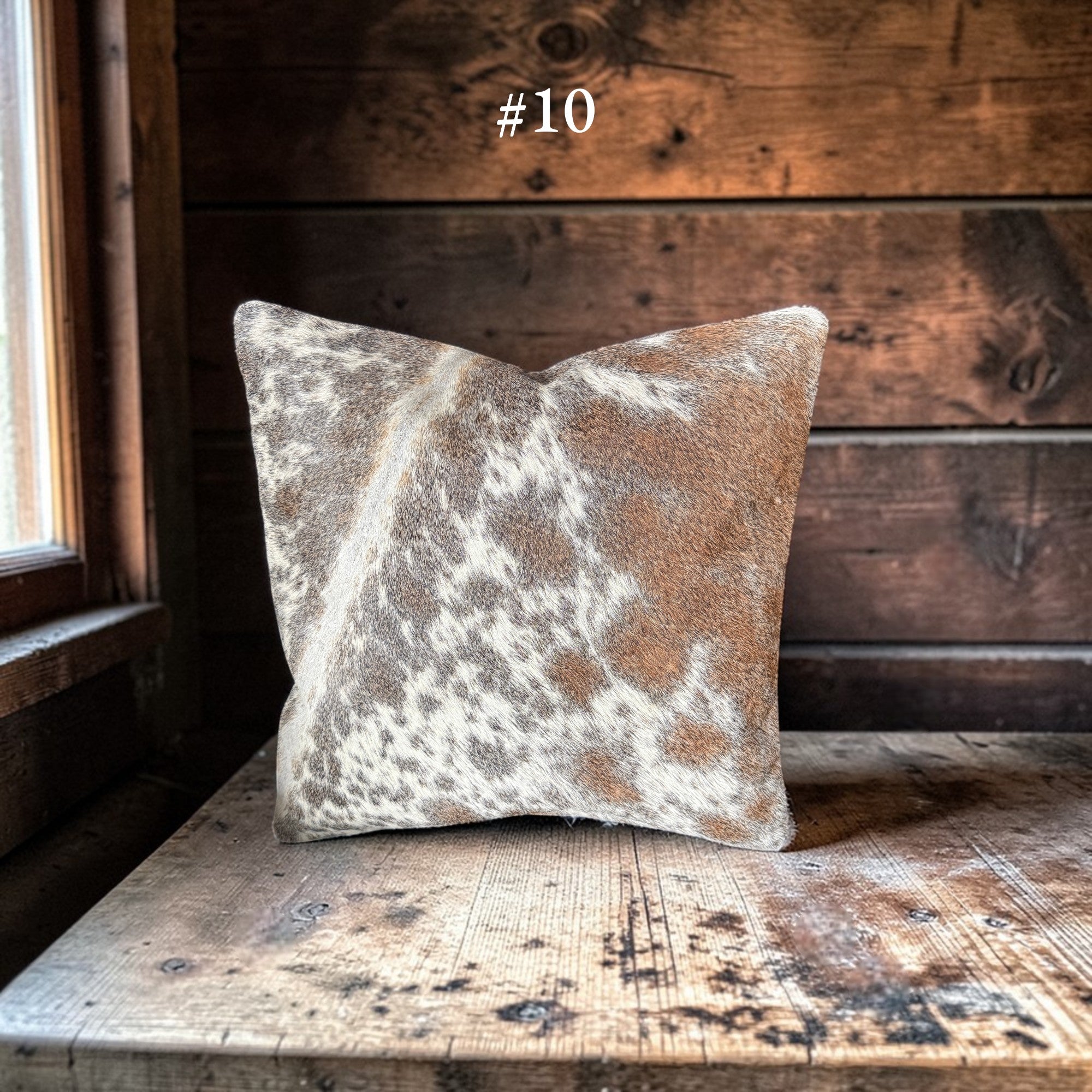 Sample Sale 18x18 Genuine Cowhide Pillow Covers Double Sided Highlands Cowhide Pillow - Ranch Junkie LLC 