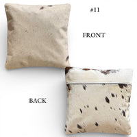 Sample Sale 18x18 Genuine Cowhide Pillow Covers Double Sided Highlands Cowhide Pillow - Ranch Junkie LLC 