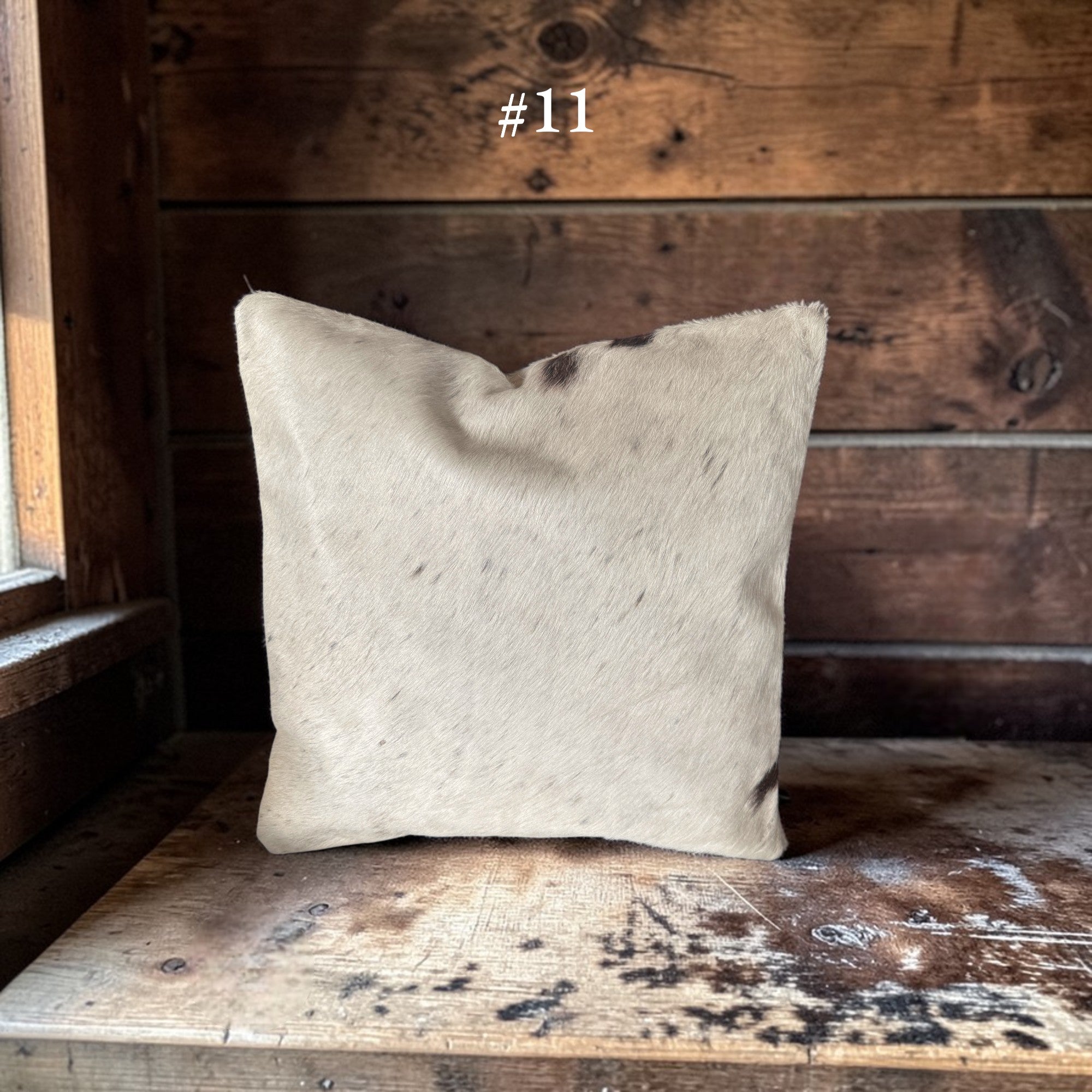 Sample Sale 18x18 Genuine Cowhide Pillow Covers Double Sided Highlands Cowhide Pillow - Ranch Junkie LLC 