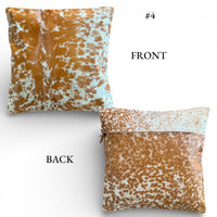 Sample Sale 18x18 Genuine Cowhide Pillow Covers Double Sided Highlands Cowhide Pillow - Ranch Junkie LLC 