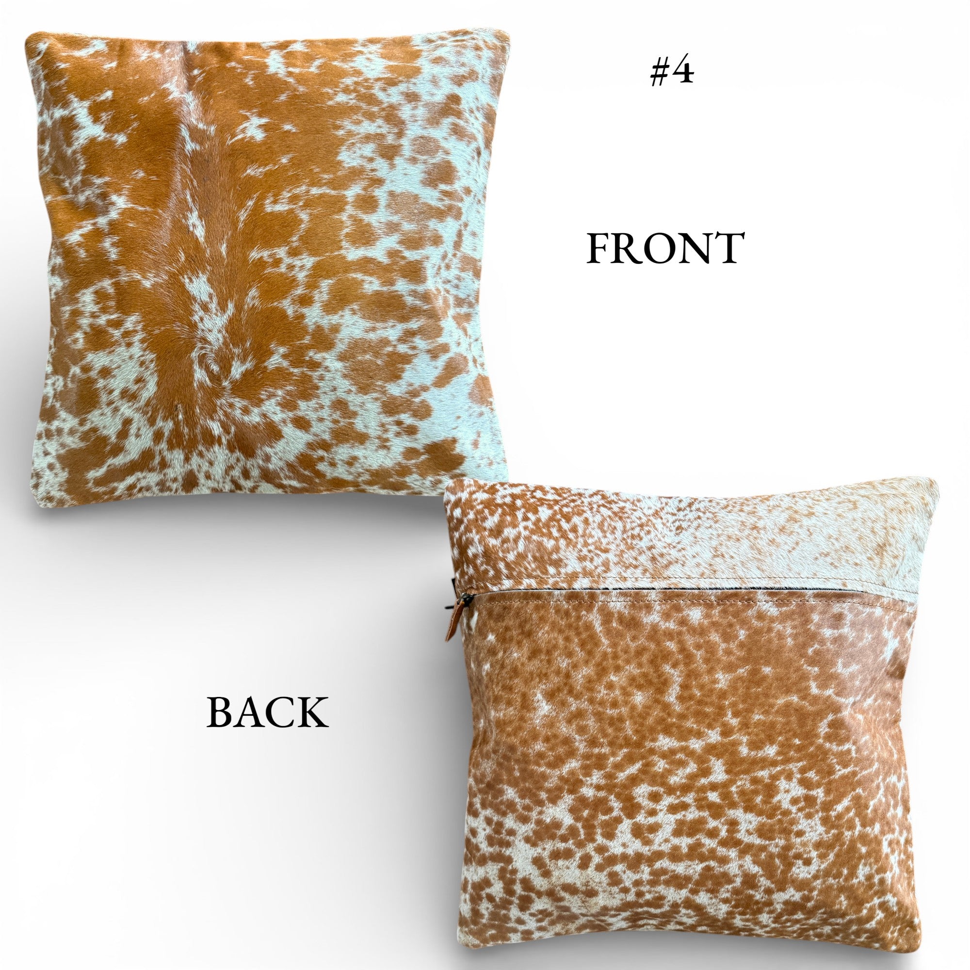 Sample Sale 18x18 Genuine Cowhide Pillow Covers Double Sided Highlands Cowhide Pillow - Ranch Junkie LLC 