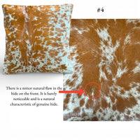 Sample Sale 18x18 Genuine Cowhide Pillow Covers Double Sided Highlands Cowhide Pillow - Ranch Junkie LLC 