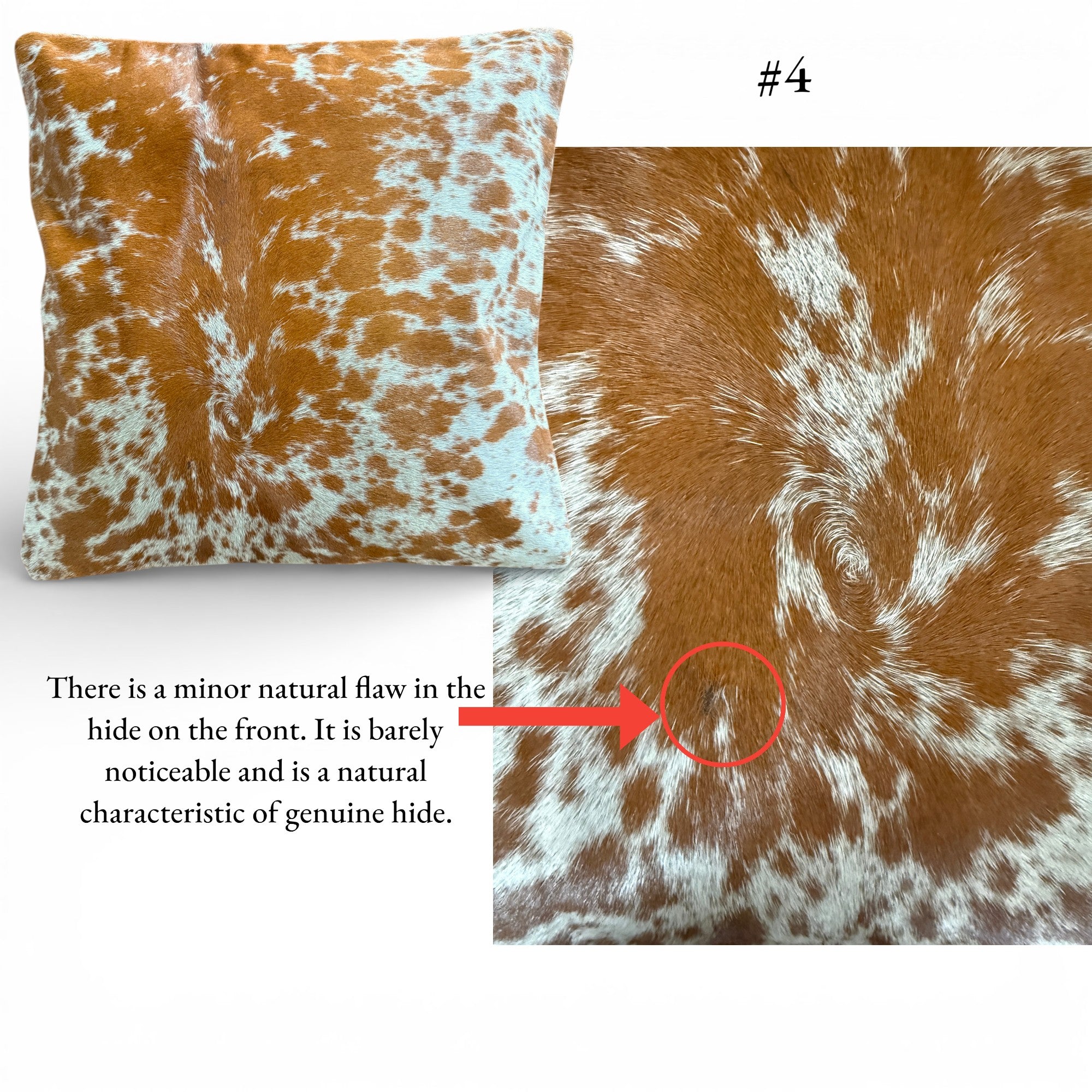 Sample Sale 18x18 Genuine Cowhide Pillow Covers Double Sided Highlands Cowhide Pillow - Ranch Junkie LLC 