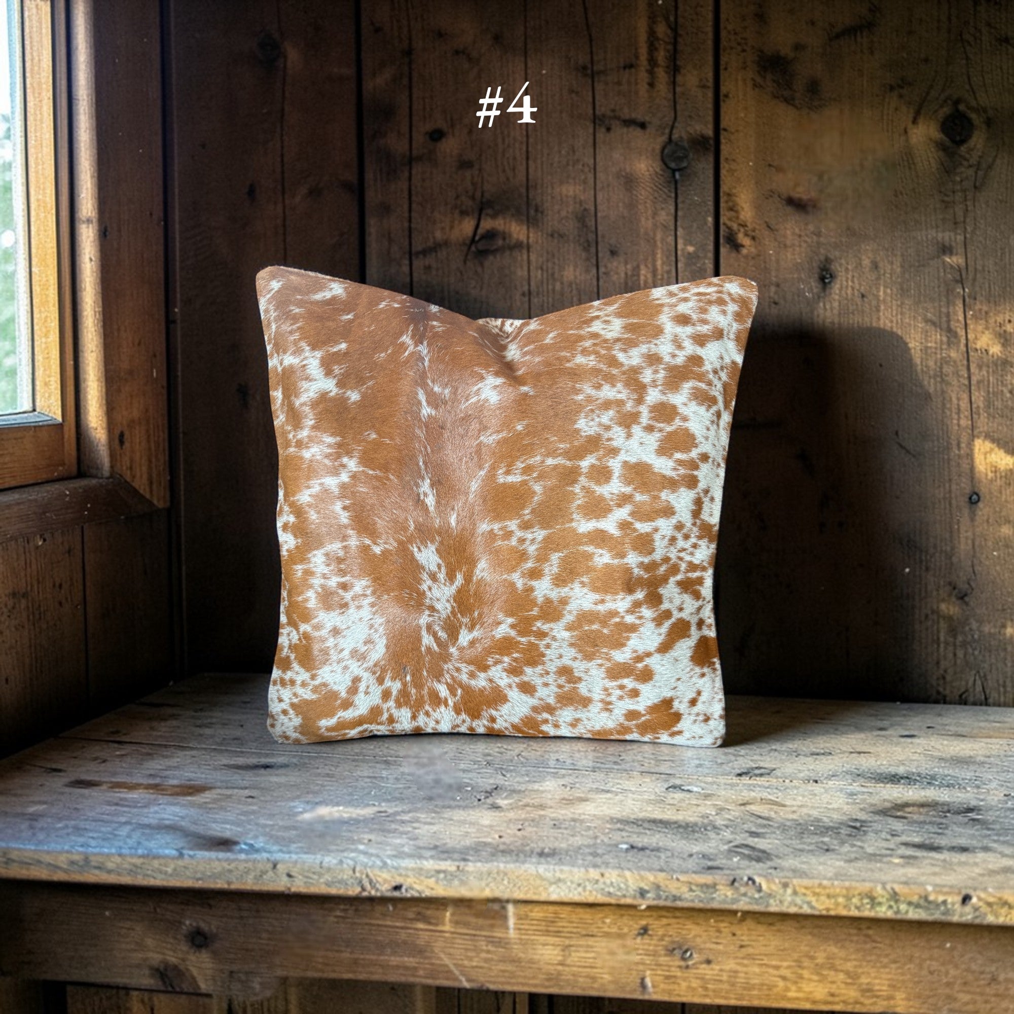 Sample Sale 18x18 Genuine Cowhide Pillow Covers Double Sided Highlands Cowhide Pillow - Ranch Junkie LLC 