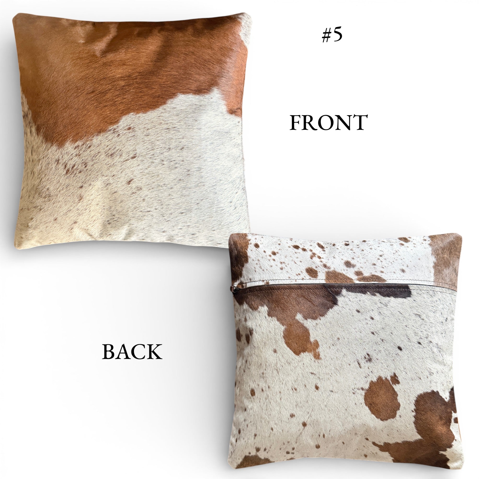 Sample Sale 18x18 Genuine Cowhide Pillow Covers Double Sided Highlands Cowhide Pillow - Ranch Junkie LLC 