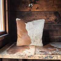 Sample Sale 18x18 Genuine Cowhide Pillow Covers Double Sided Highlands Cowhide Pillow - Ranch Junkie LLC 