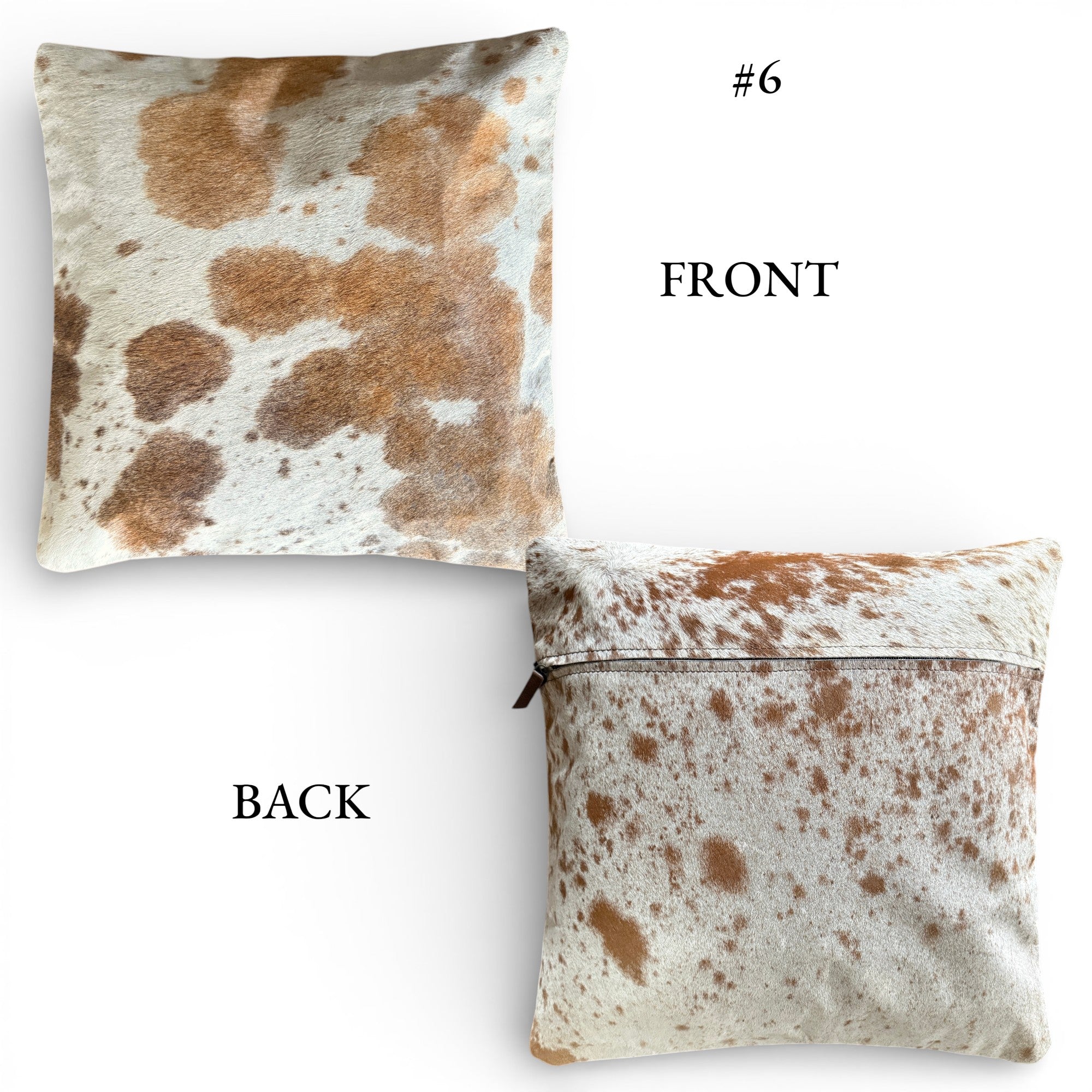 Sample Sale 18x18 Genuine Cowhide Pillow Covers Double Sided Highlands Cowhide Pillow - Ranch Junkie LLC 