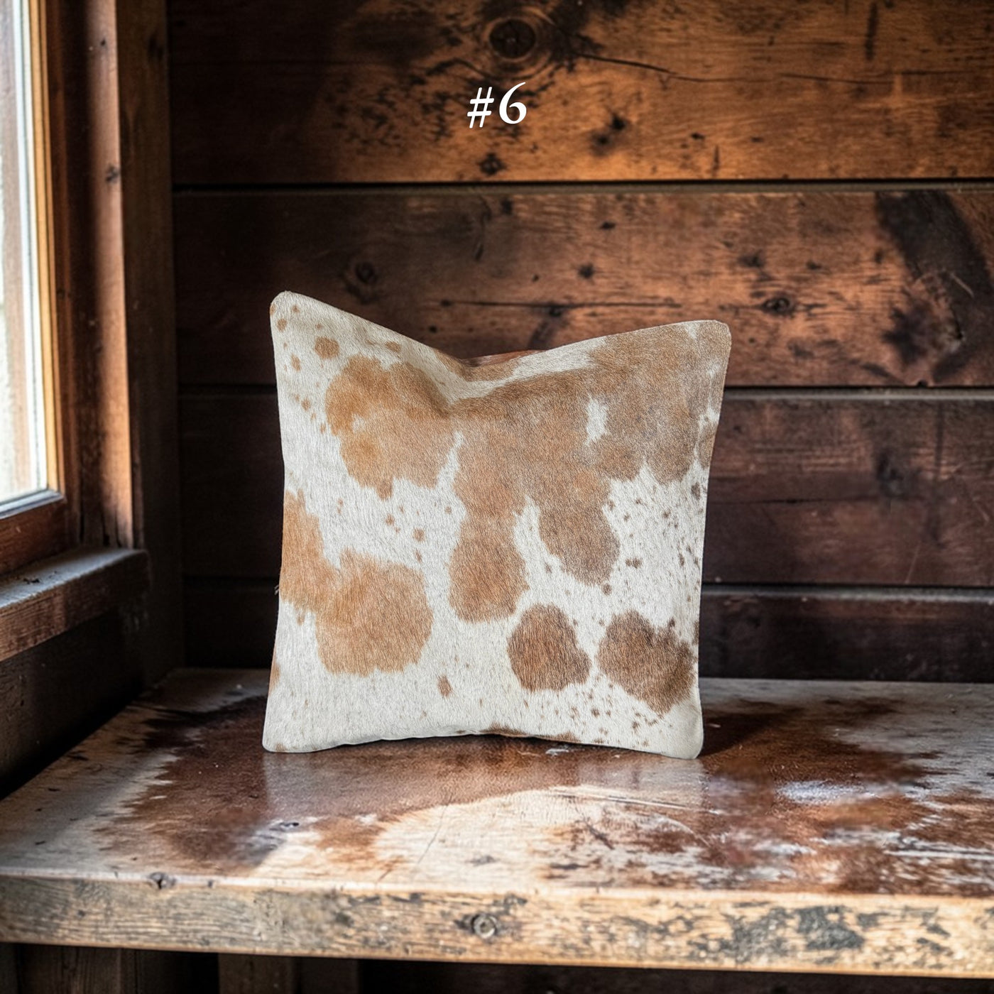 Sample Sale 18x18 Genuine Cowhide Pillow Covers Double Sided Highlands Cowhide Pillow - Ranch Junkie LLC 