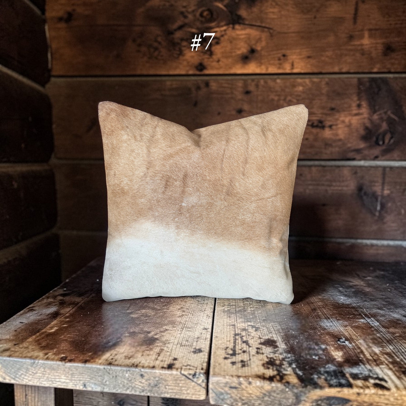 Sample Sale 18x18 Genuine Cowhide Pillow Covers Double Sided Highlands Cowhide Pillow - Ranch Junkie LLC 