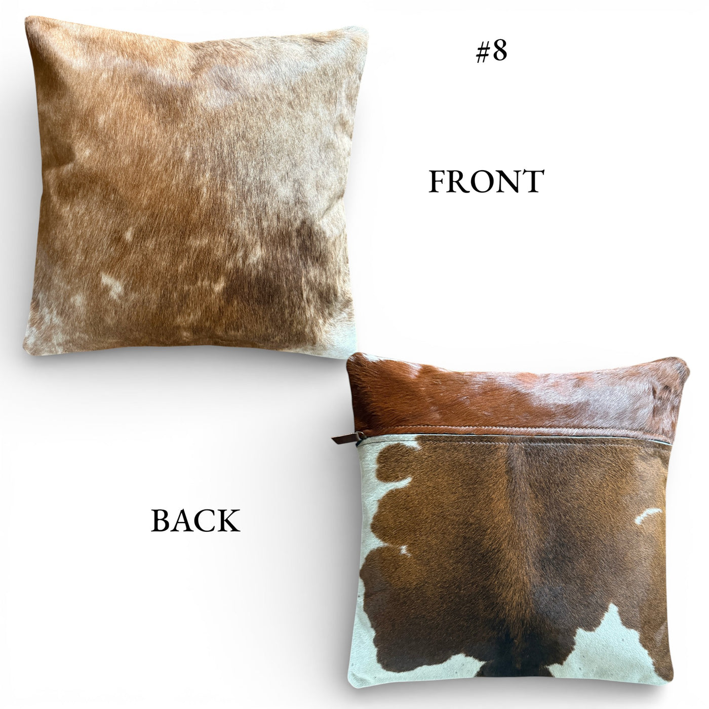 Sample Sale 18x18 Genuine Cowhide Pillow Covers Double Sided Highlands Cowhide Pillow - Ranch Junkie LLC 