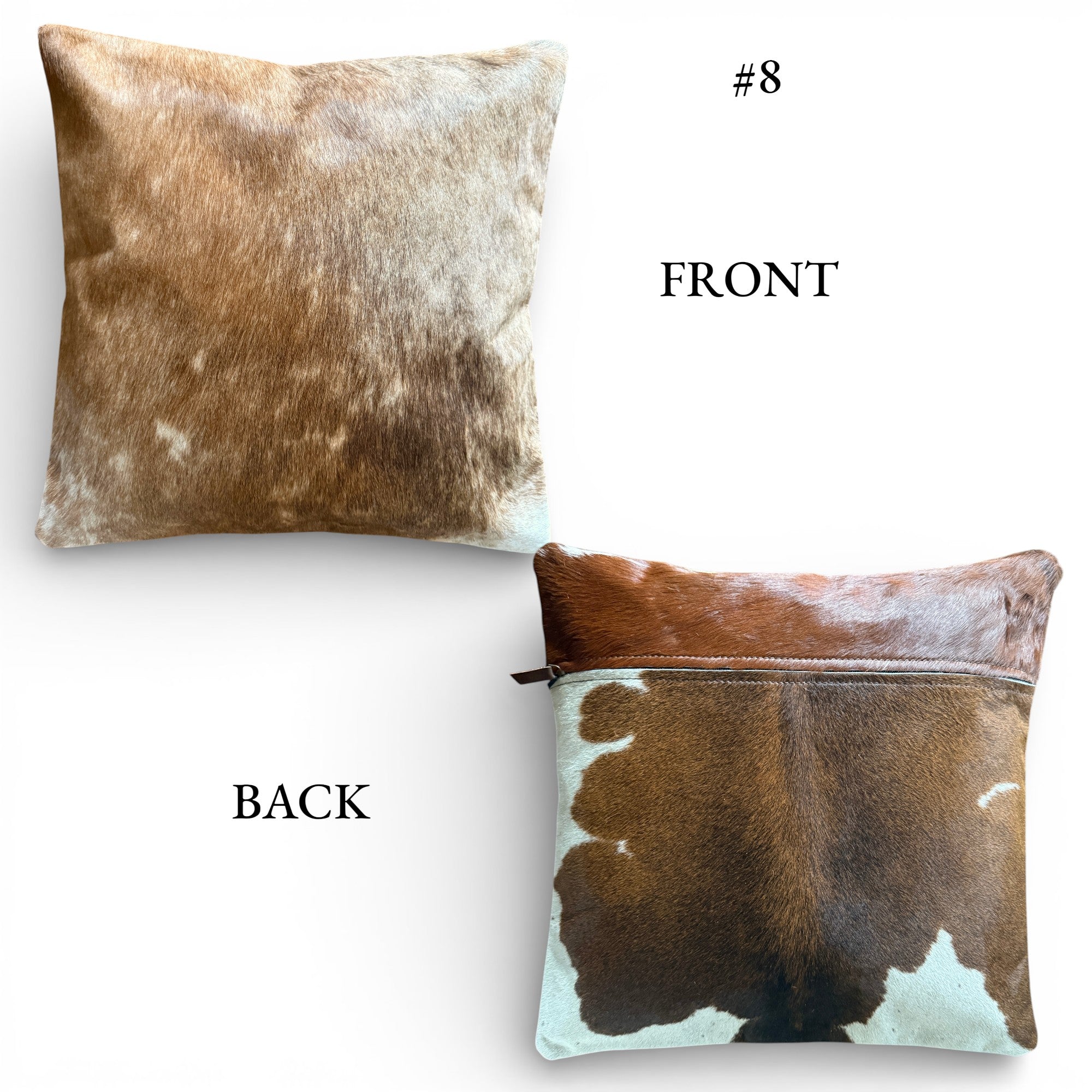 Sample Sale 18x18 Genuine Cowhide Pillow Covers Double Sided Highlands Cowhide Pillow - Ranch Junkie LLC 